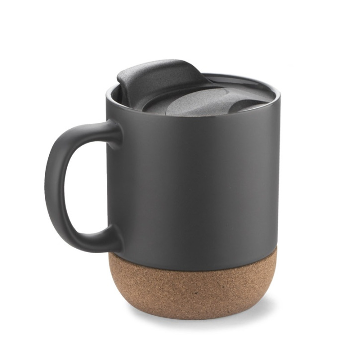 Kubek ceramiczny z korkowym spodem 300 ml - AS 16020
