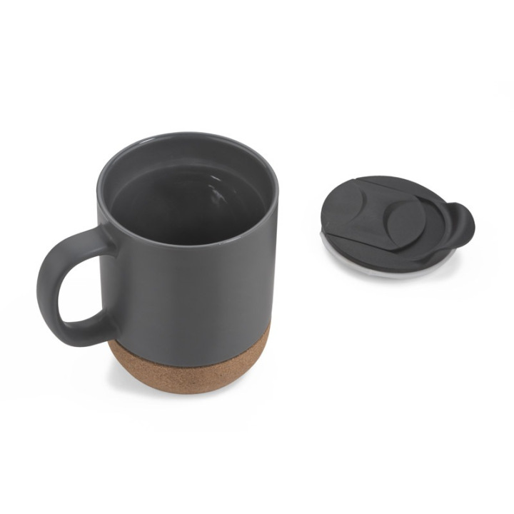 Kubek ceramiczny z korkowym spodem 300 ml - AS 16020