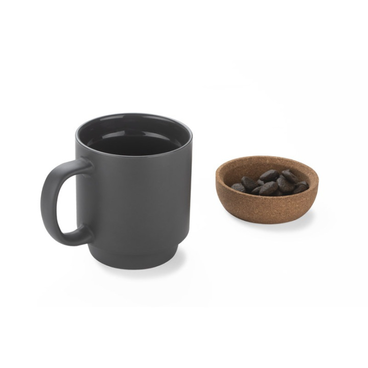 Kubek ceramiczny z korkowym spodem 300 ml - AS 16020