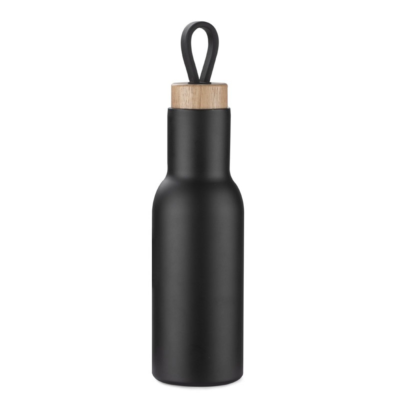 Butelka termiczna z drewnianą zakrętką 400 ml - AS 16019
