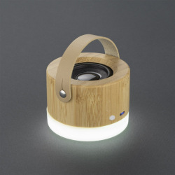 Głośnik bezprzewodowy z bambusa z wbudowaną lampką - AS 09148