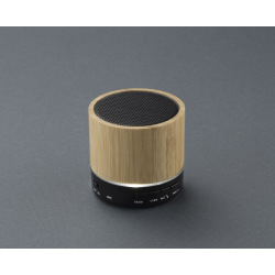 Głośnik bezprzewodowy z bambusową obudową i światłem LED - AS 09142