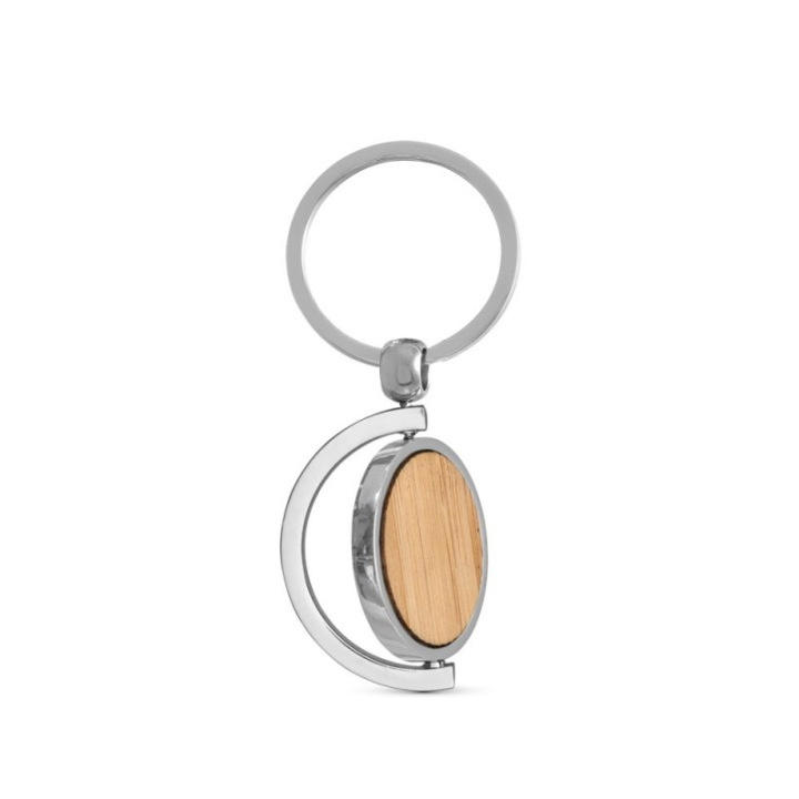 Okrągły brelok z bambusa - ST 95071