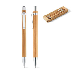 Zestaw długopis i ołówek automatyczny z bambusa - ST 81162