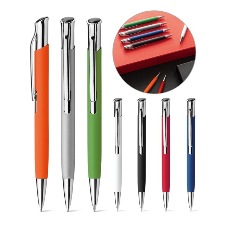 Aluminiowy długopis z gumowymi wykończeniami - ST 81192