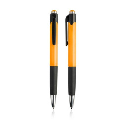 Plastikowy długopis z gumowanym uchwytem - IP131544