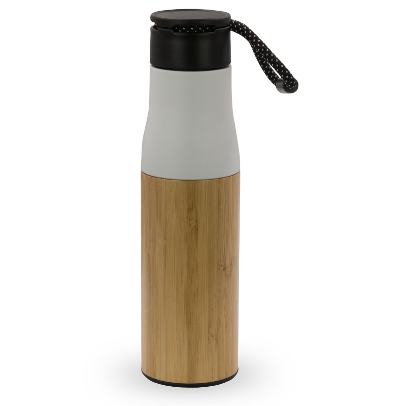 Butelka termiczna z bambusowym uchwytem, 500 ml - LT98857