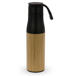 Butelka termiczna z bambusowym uchwytem, 500 ml - LT98857
