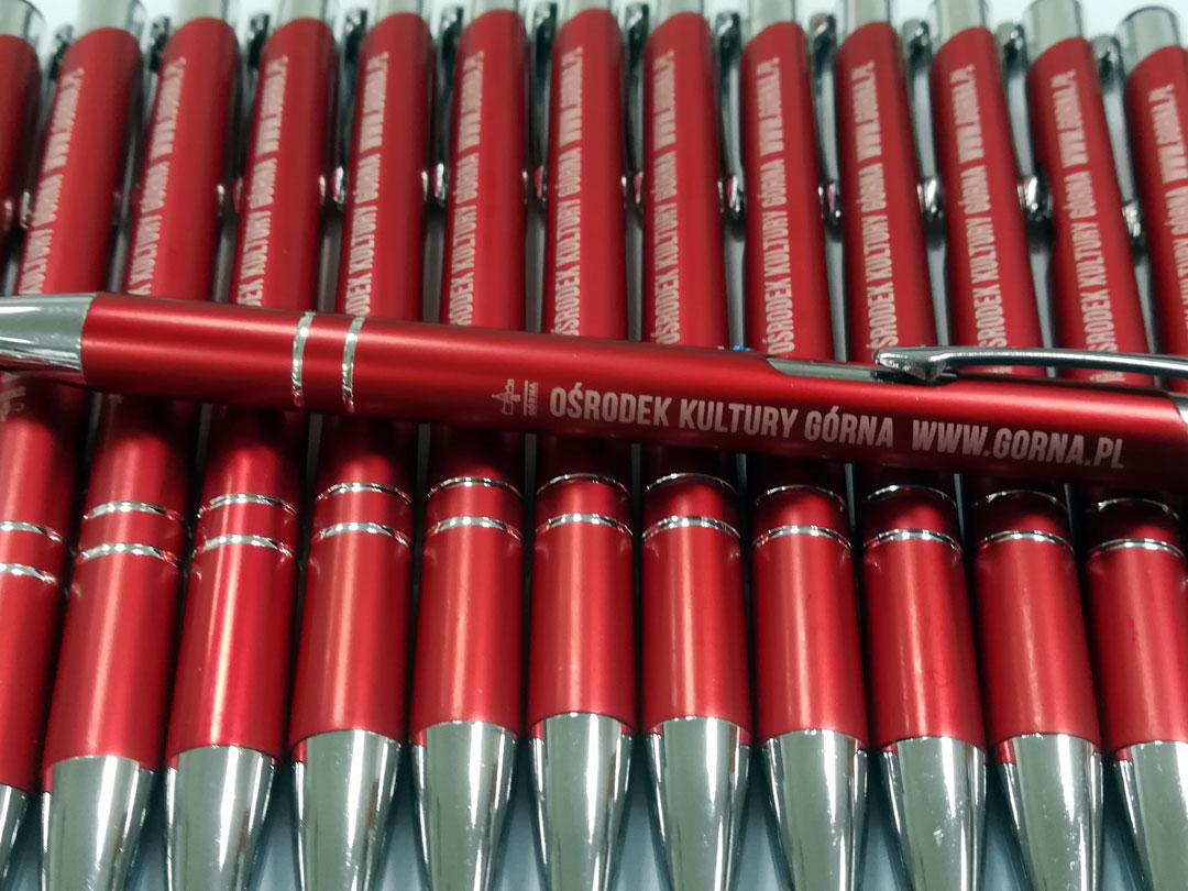Długopisy aluminiowe z grawerem