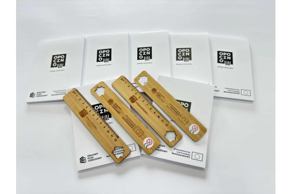  A6 glued notebook + bamboo ruler with marking